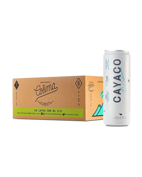 24 PACK CERVEZA CAYACO 95 CALORÍAS TROPICAL LAGER LATA 355 ML