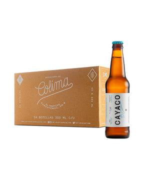24 PACK CERVEZA CAYACO TROPICAL LAGER BOTELLA 355 ML