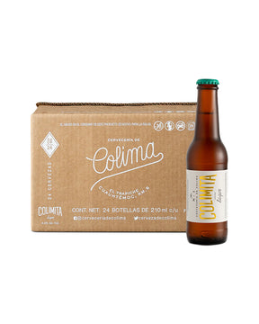 24 PACK CERVEZA COLIMITA LAGER BOTELLA 210 ML